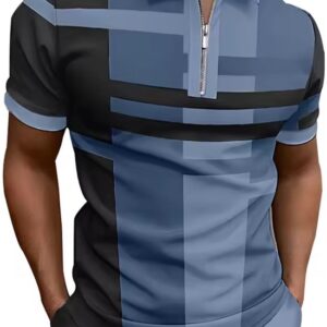 Casual heren polo - Blauw