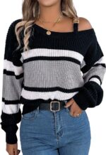 Trendy trui open schouder