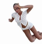 Elegante gehaakte zomerse set