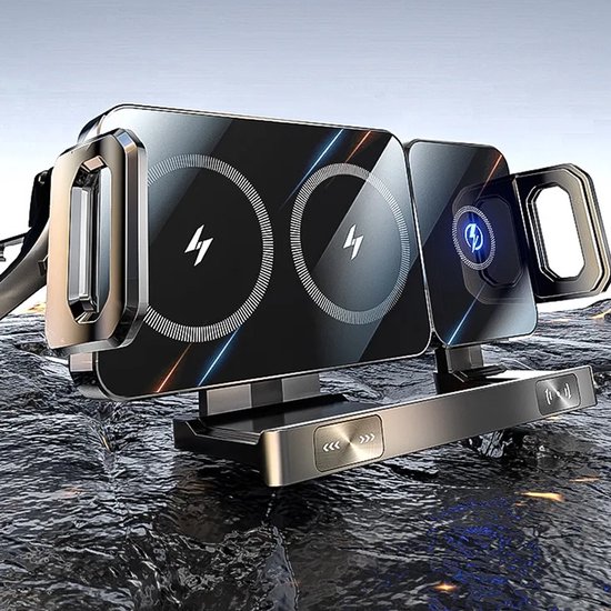 Verstelbare telefoonhouder met oplader - Afbeelding 3