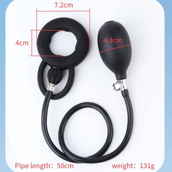 Opblaasbare cockring en balzak ring - Afbeelding 4