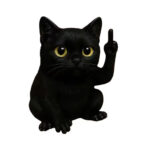 Kat middelvinger beeld