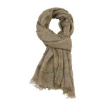 Linnen heren sjaal - Khaki