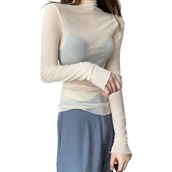 Mesh trui - Beige
