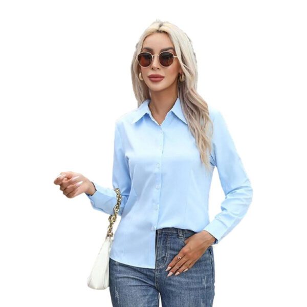Casual blouse - Blauw - Afbeelding 2