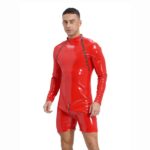 Glanzende Catsuit - Rood