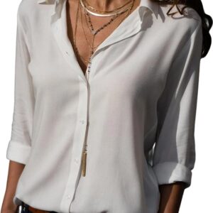 Linnen dames blouse - Wit