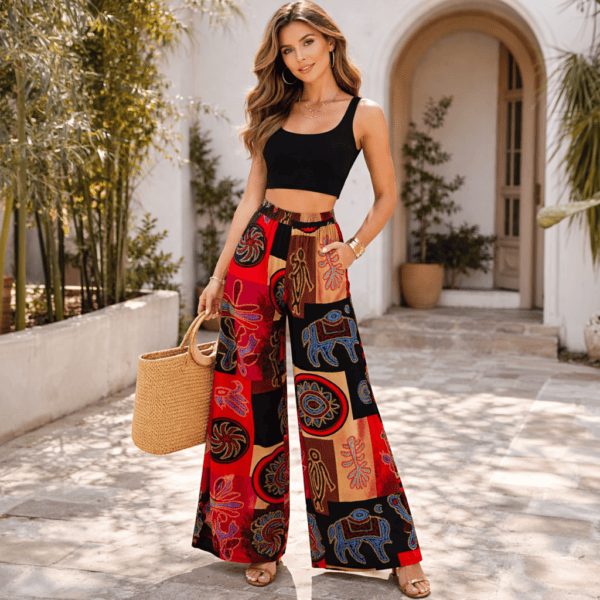 Bohemian flared broek - Afbeelding 3