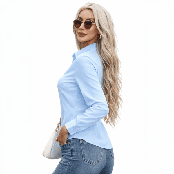 Casual blouse - Blauw - Afbeelding 4