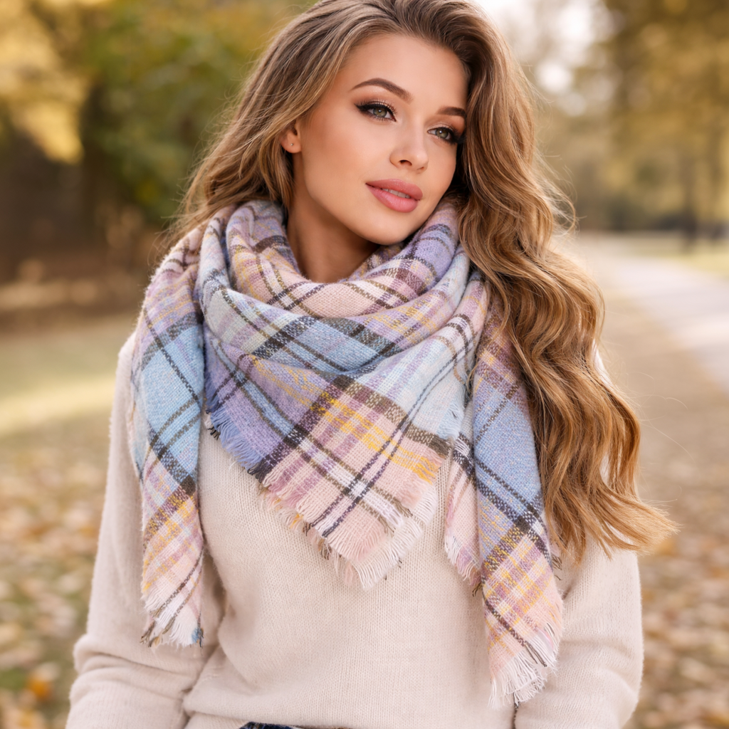 Wrap sjaal - Blauw - Afbeelding 2