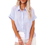 Linnen blouse - Lichtpaars