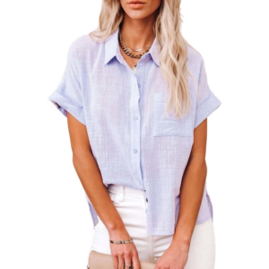 Linnen blouse - Lichtpaars