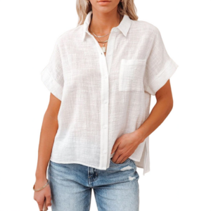 Linnen blouse - Wit
