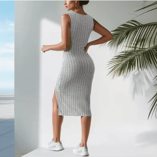 Zomerse jurk met V-split - Afbeelding 2