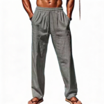 Linnen broek - Grijs