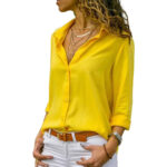 Elegante blouse - Geel