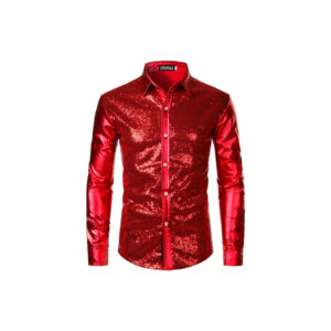 Glitter overhemd - Rood