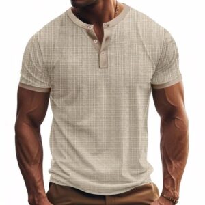 Linnen look shirt - Beige