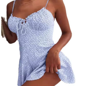 Zomer jurk - Blauw en wit 