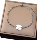 Klavertje 4 armband - Zilver
