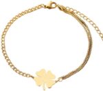 Klavertje 4 armband - Goud