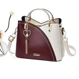 Lederen handtas - Bordeaux rood