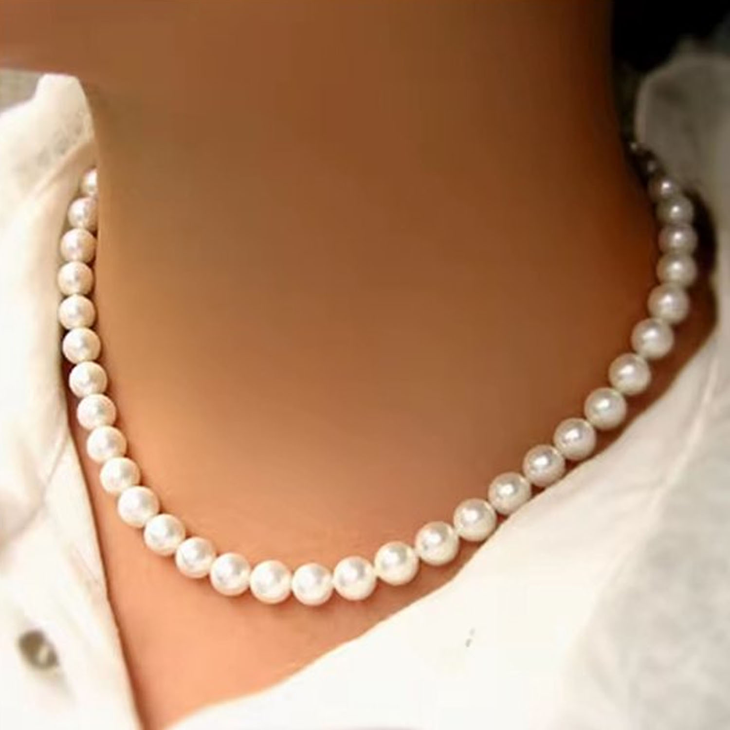 Witte parelketting - Afbeelding 2