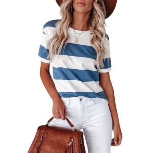 Gestreept t-shirt - Blauw wit