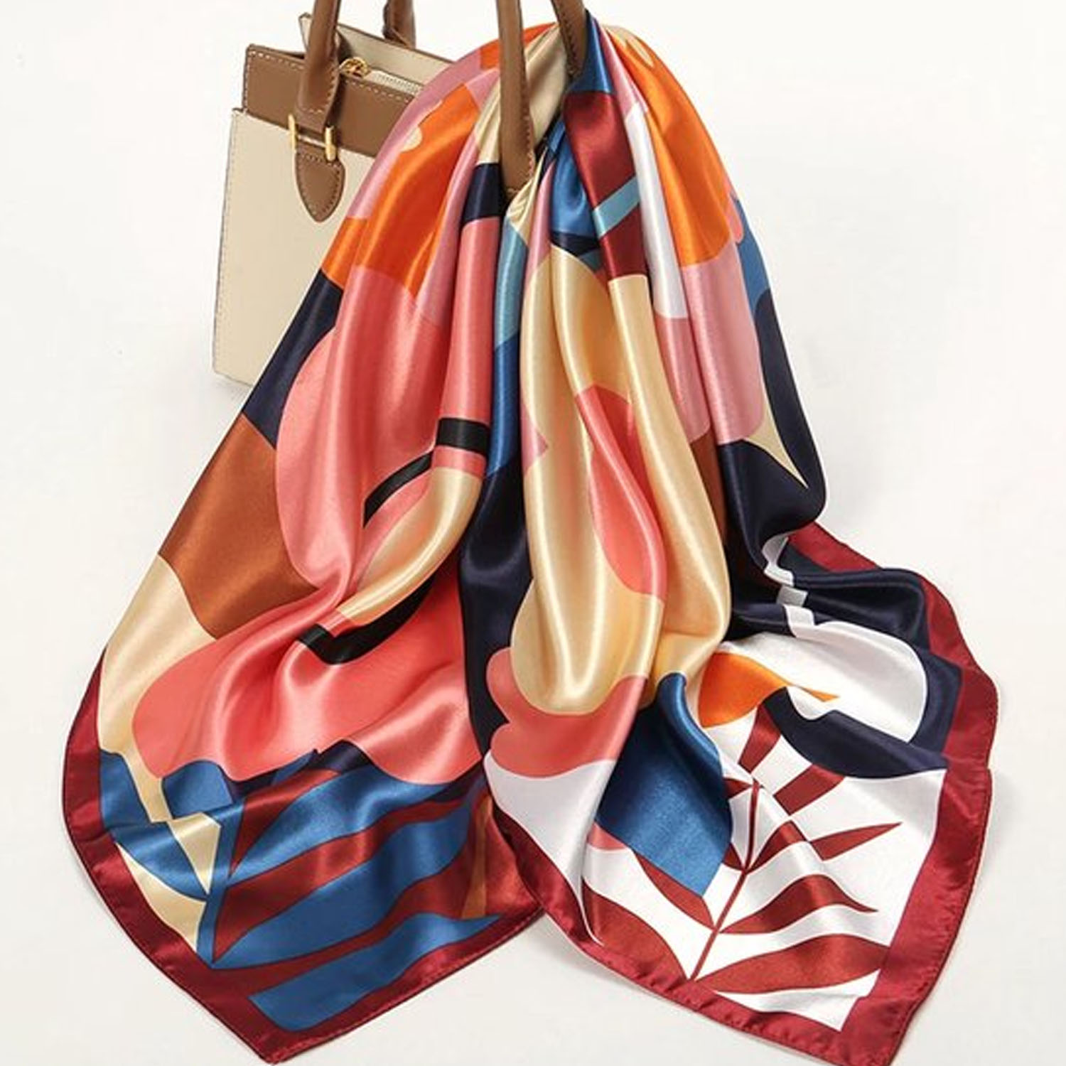 Satijnen zijde sjaal - Afbeelding 2