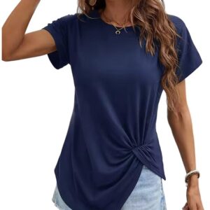 Geknoopt dames shirt Blauw