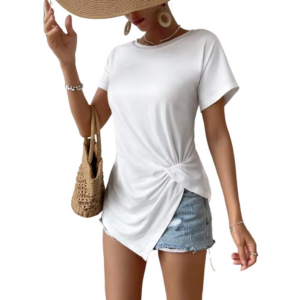 Geknoopt dames shirt Wit