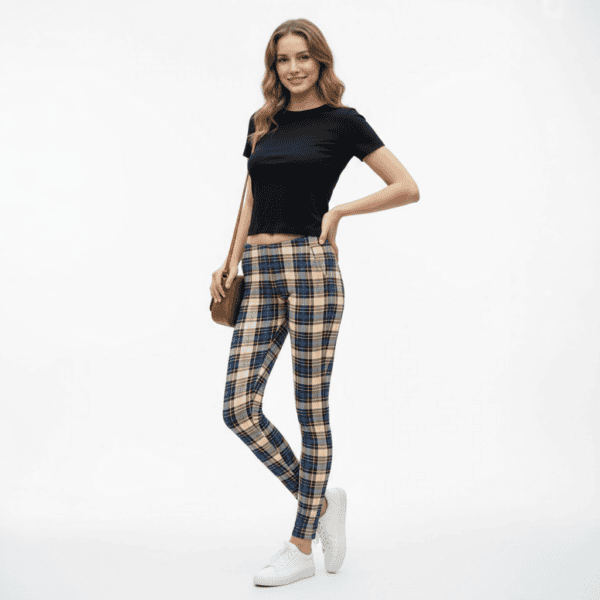 Casual Legging Geel Blauw