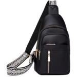Casual Borsttas Schoudertas Zwart