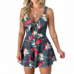 Playsuit Jurk Grijs Groen