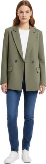 Oversized Blazer Colbert Groen