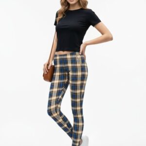 Casual Legging Geel Blauw