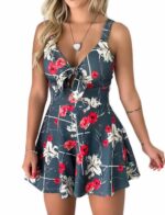 Playsuit Jurk Grijs Groen