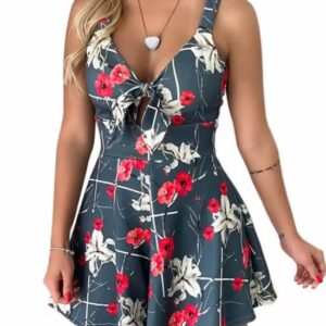 Playsuit Jurk Grijs Groen
