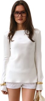 Backless Satijnen Shirt