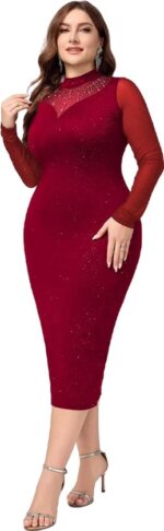 Plussize Glitterjurk