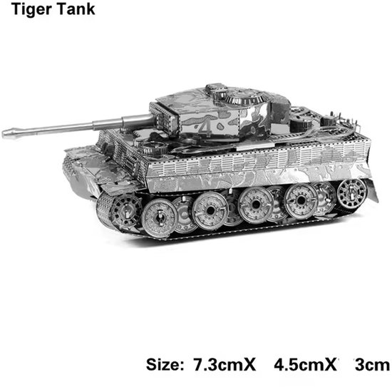 Tiger Tank 3D Metalen Miniatuur Bouwpakket - Afbeelding 3