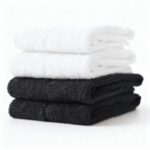 4 x Bad Handdoek XXL Zwart en Wit