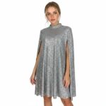 Cape Jurk Zilver Glitter
