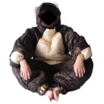 Grote bruine beer slaapzak