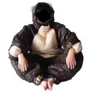 Grote bruine beer slaapzak