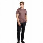 Aansluitend Glans Shirt Bruin