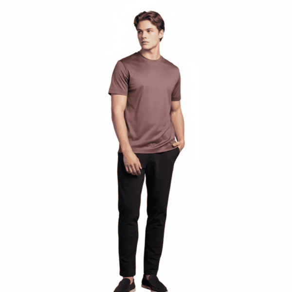 Aansluitend Glans Shirt Bruin