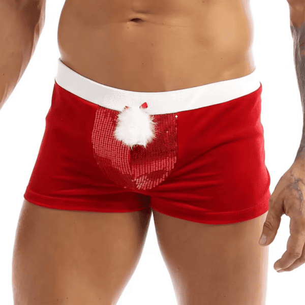 Fluwelen boxershort kerst