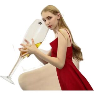 Mega wijnglas handgeblazen