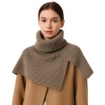 Warme grote colsjaal Beige Bruin